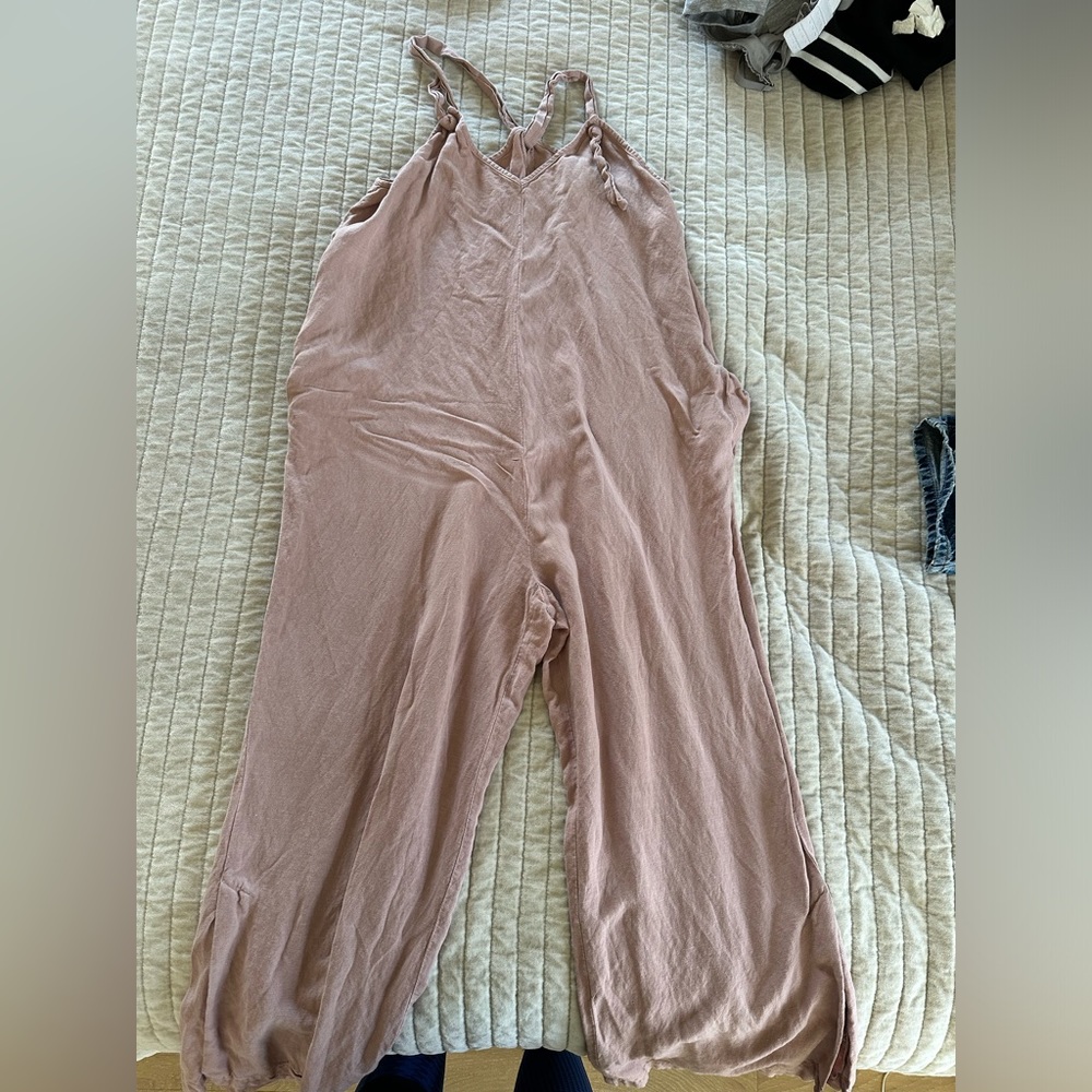 Hatch maternity dusty pink romper